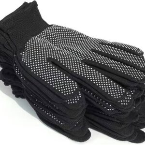 gloves black polyester