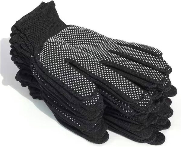 gloves black polyester